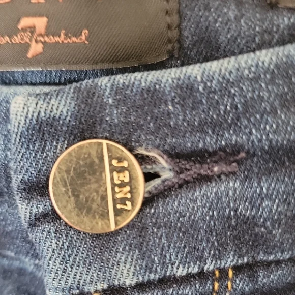 7 For All Mankind Blue Skinny Jeans Versatile Style - Picture 4 of 7